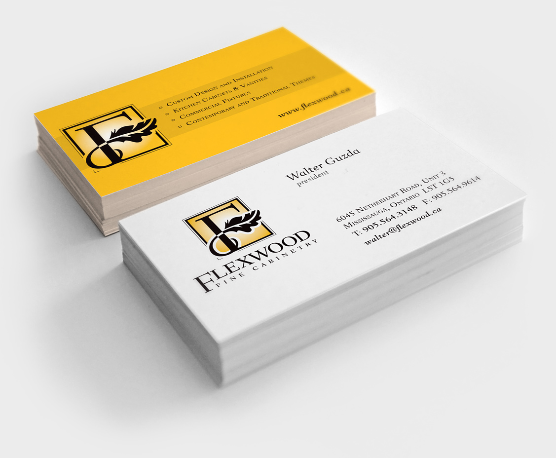 Flexwood Fine Cabinetry - Business Card Design
