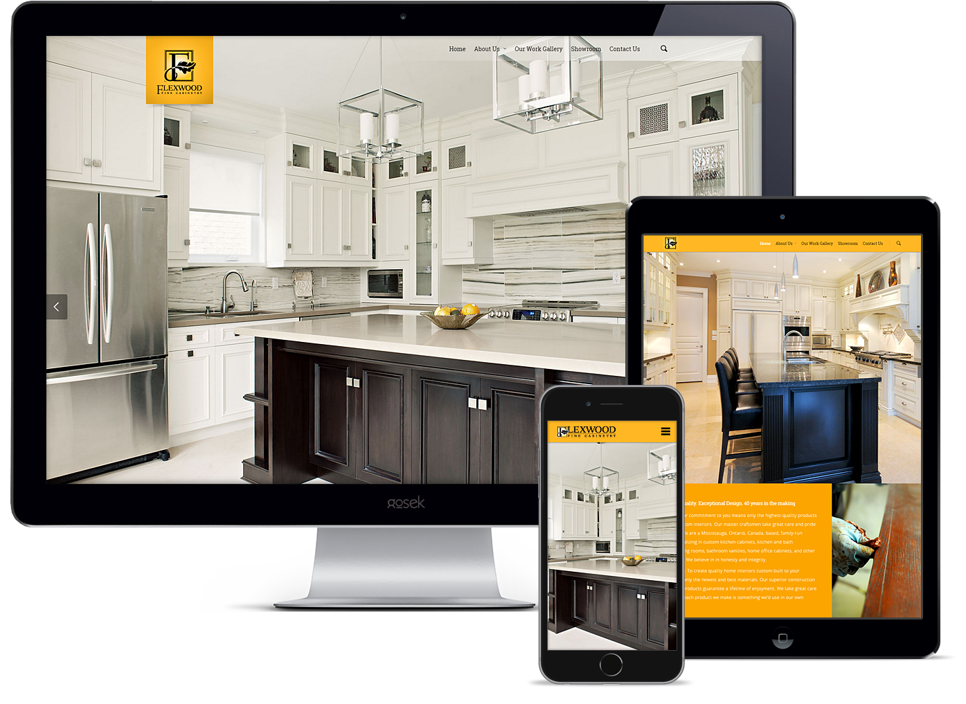 Flexwood Fine Cabinetry - Responsive Web Site Design